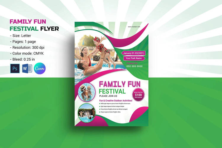 Family Fun Festival Flyer Template