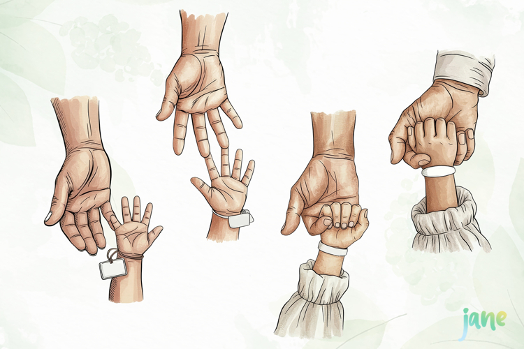 Family Hands Illustration