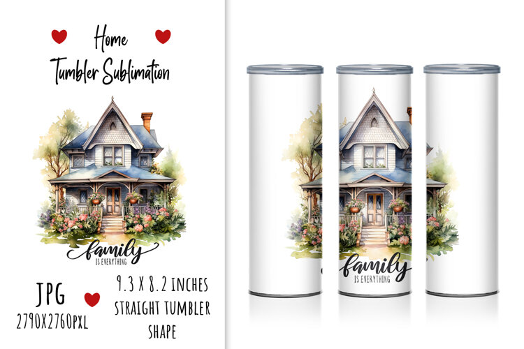 lettering, quotes, printable, home, quotes, tumbler design, sublimation, tumbler, watercolor tumbler design, family, illustration, house, artistic, floral, gift
