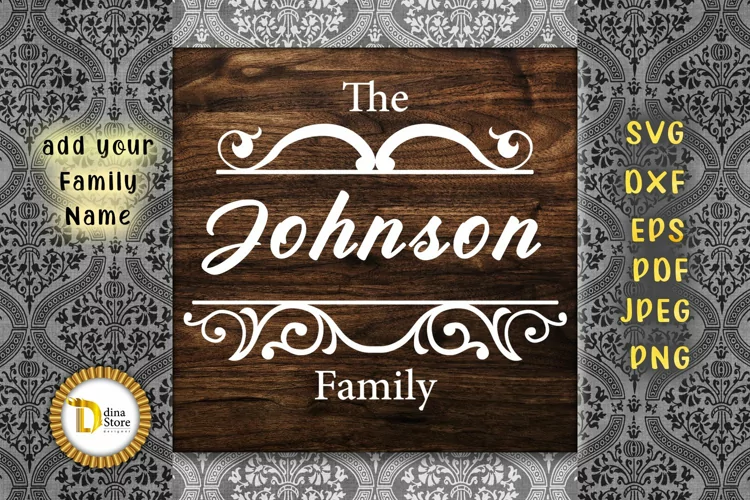 Family Monogram SVG-vintage frame SVG