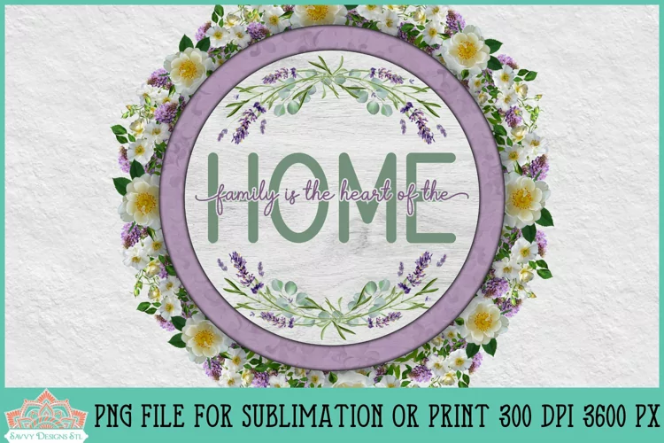 Family Quote Home Decor | Round Farmhouse Sublimation