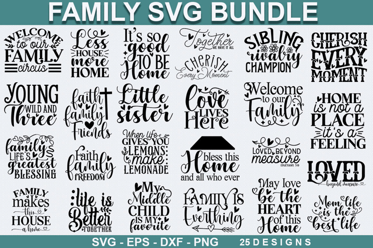 Silhouette Family Clipart Image 12
