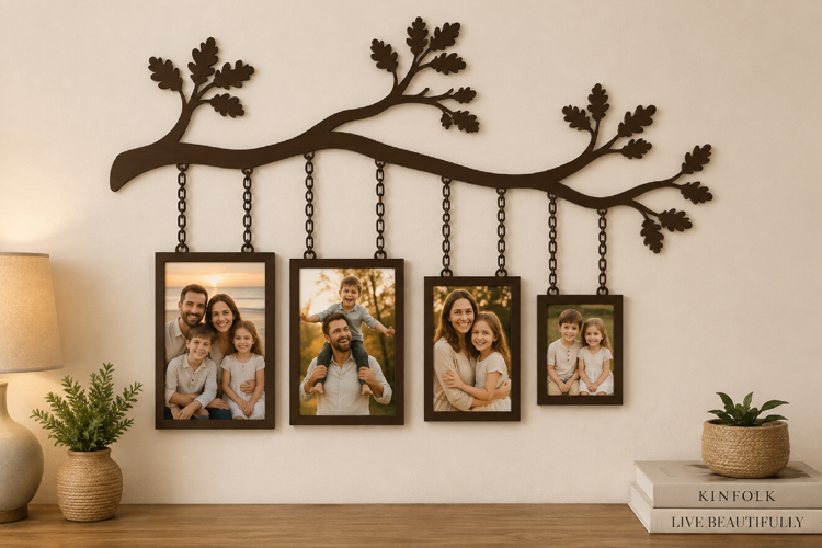 Family Tree Branch Hanging Photo Frame-Laser Cut SVG