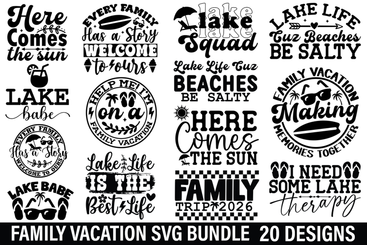 Family Vacation SVG Bundle - Family Vacation SVG Design