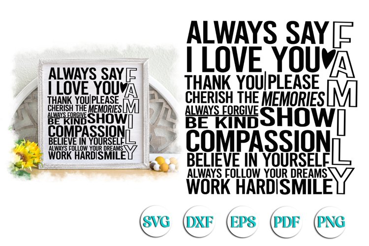 Family Subway Sign Decor SVG example image 1