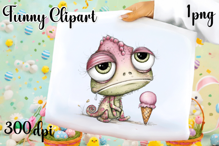 Fancy Chameleon Design sublimation | Funny Clipart