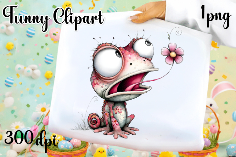 Fancy Chameleon Design sublimation | Funny Clipart