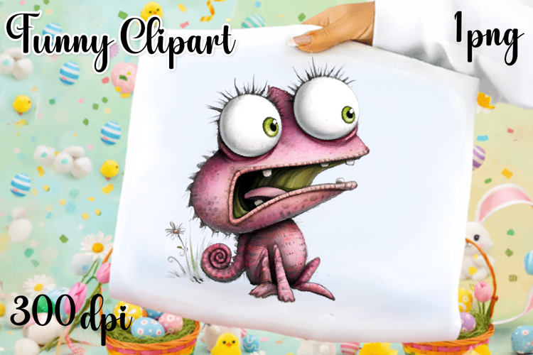 Fancy Chameleon Design sublimation | Funny Clipart