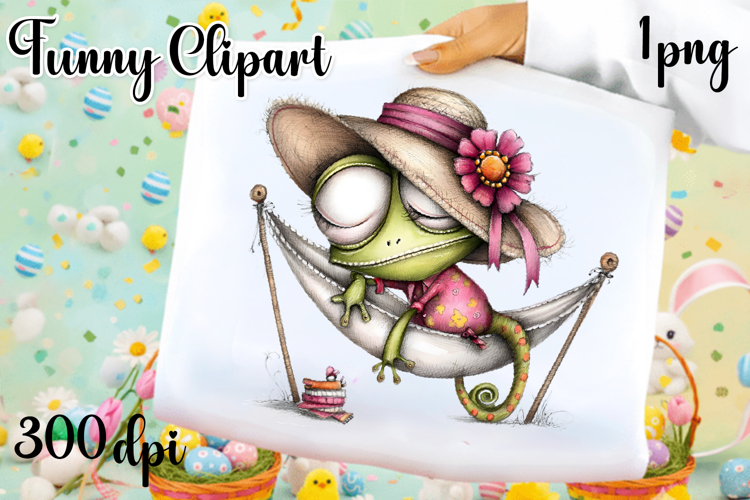 Fancy Chameleon Design sublimation | Funny Clipart
