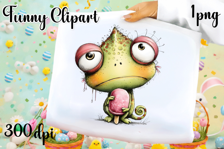 Fancy Chameleon Design sublimation | Funny Clipart