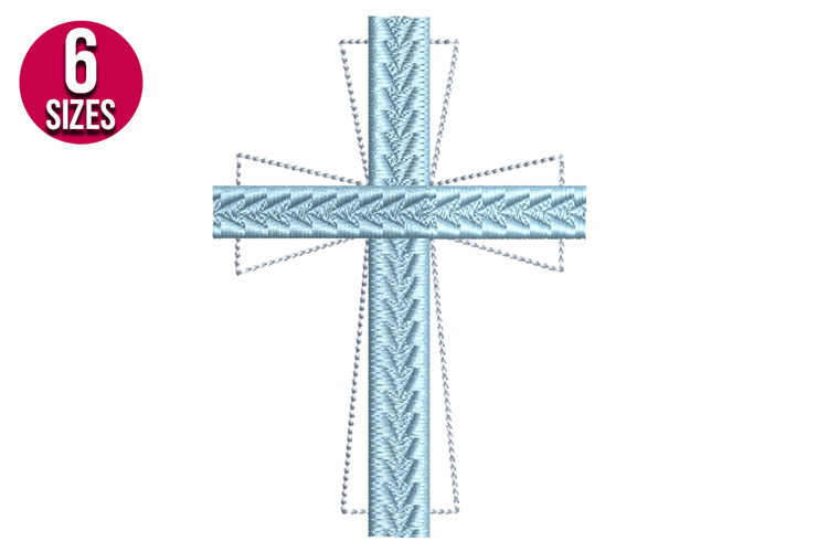 Fancy Cross Machine Embroidery Design | Instant Download