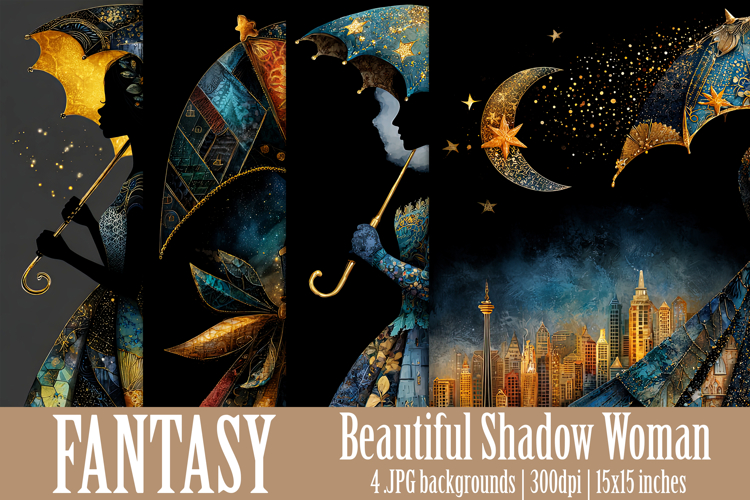 Fantasy Backgrounds, Shadow Woman Backgrounds, Luxury, s1