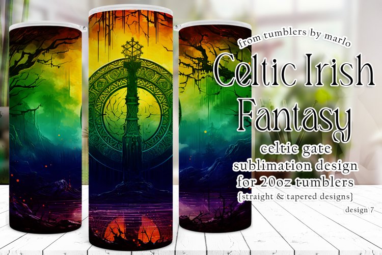 Celtic Tumbler, Fantasy Tumbler, Celtic Gate Tumbler, 7 example image 1