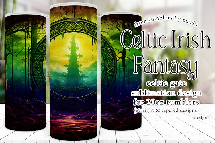 Celtic Tumbler, Fantasy Tumbler, Celtic Gate Tumbler, 9