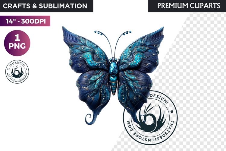 Fantasy Elemental Butterfly PNG Clipart, Magic Insect