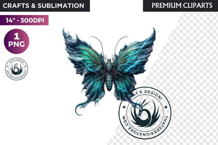 Fantasy Elemental Butterfly PNG Clipart, Magic Insect