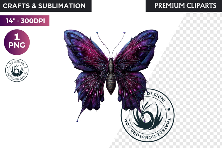 Fantasy Elemental Butterfly PNG Clipart, Magic Insect