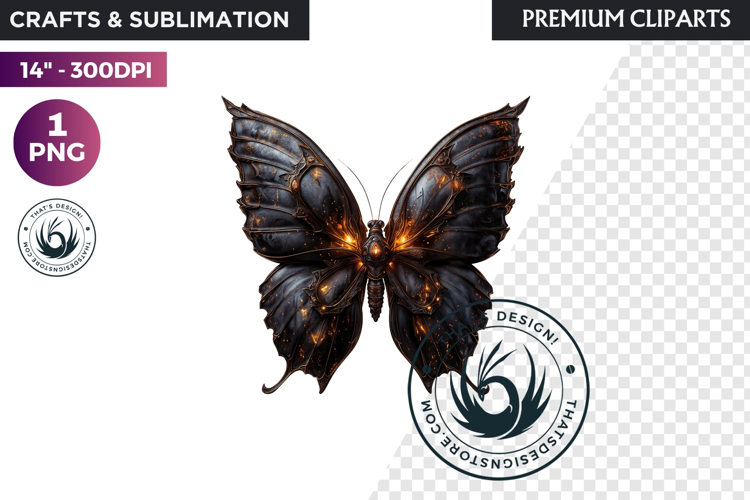 Fantasy Elemental Butterfly PNG Clipart, Magic Insect