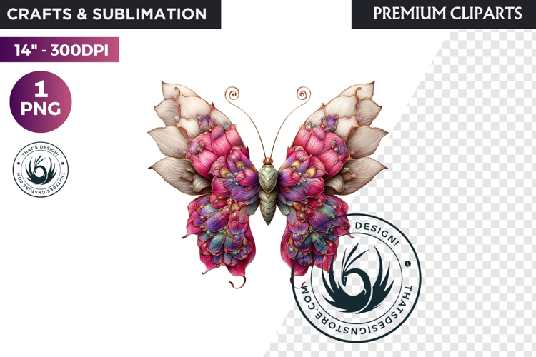 Fantasy Elemental Butterfly PNG Clipart, Magic Insect