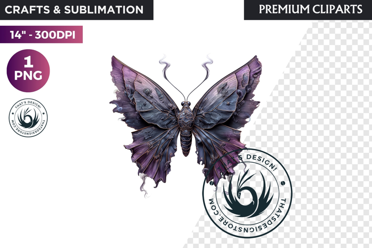 Fantasy Elemental Butterfly PNG Clipart, Magic Insect
