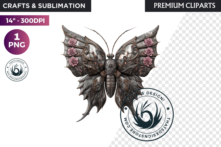 Fantasy Elemental Butterfly PNG Clipart, Magic Insect