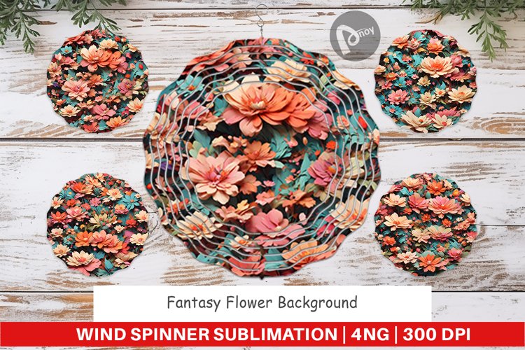 Wind Spinner Fantasy Flower Background