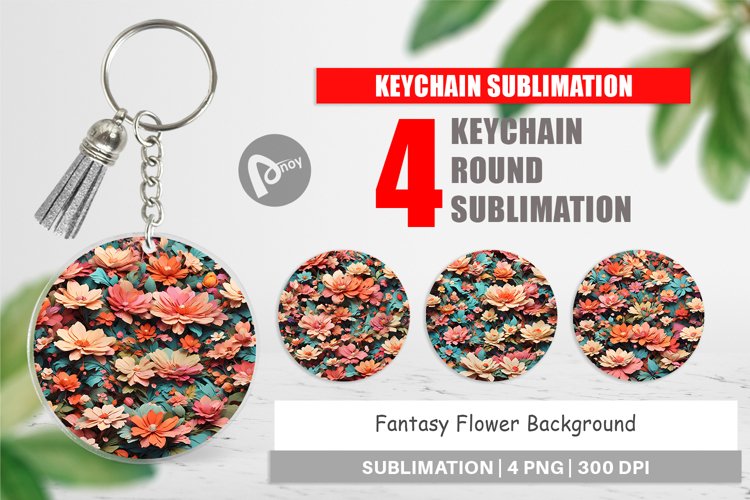 Keychain Fantasy Flower Background