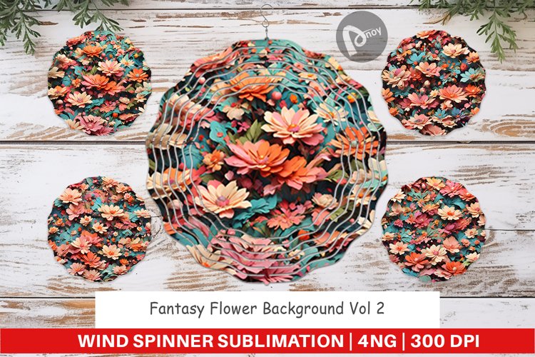 Wind Spinner Fantasy Flower Background