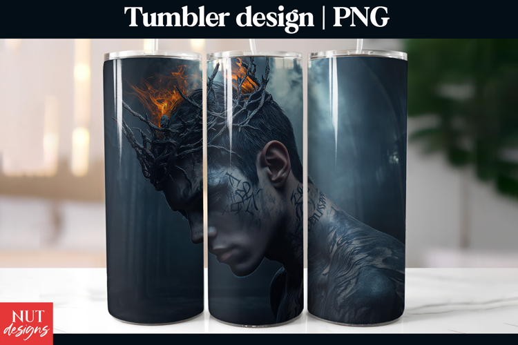 Burning Thorn Crown Tumbler Halloween Dark fantasy tumbler