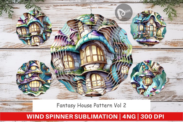 Wind Spinner Fantasy House Pattern