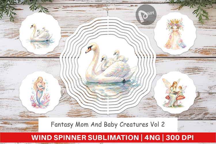 Fantasy Mom Creatures Wind Spinner
