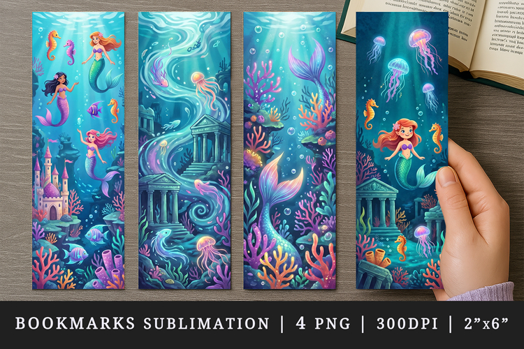 Fantasy bookmarks printable sublimation bookmark design
