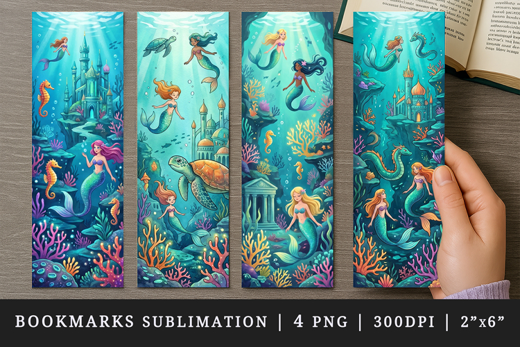 Fantasy bookmarks printable sublimation bookmark design