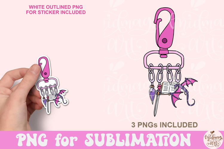 Fantasy Reader Keychain Png