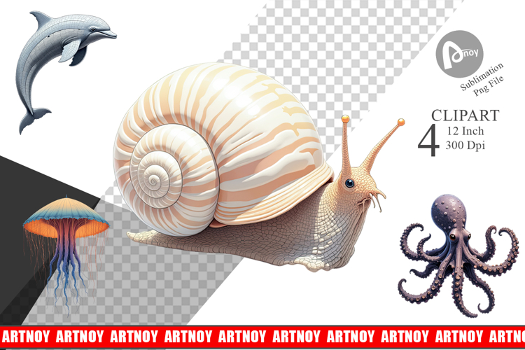 Sea Creatures Clipart Image 9