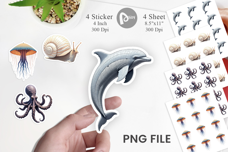 Sea Creatures Clipart Image 7