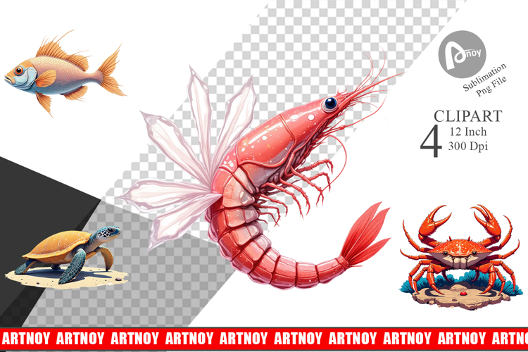 Sea Creatures Clipart Image 8