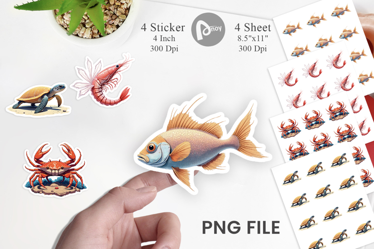 Sea Creatures Clipart Image 6