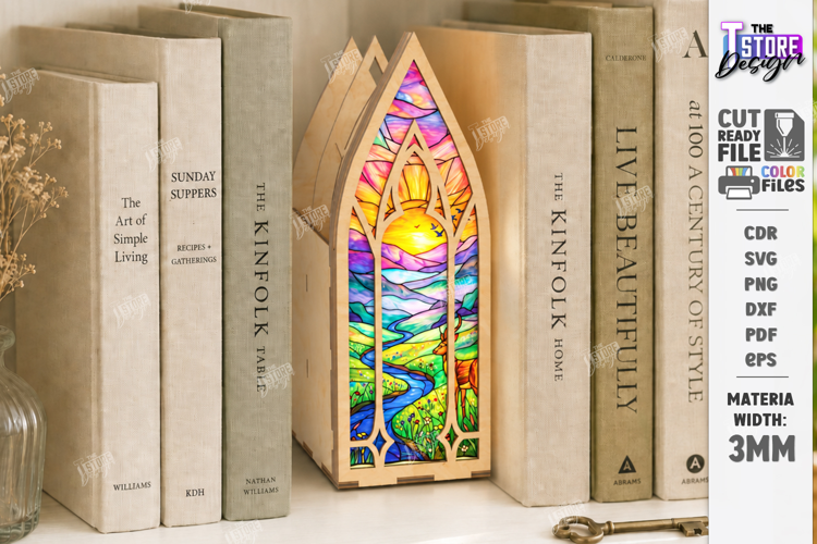 Fantasy Window Book Nook with Hidden Storage Laser Cut | CNC