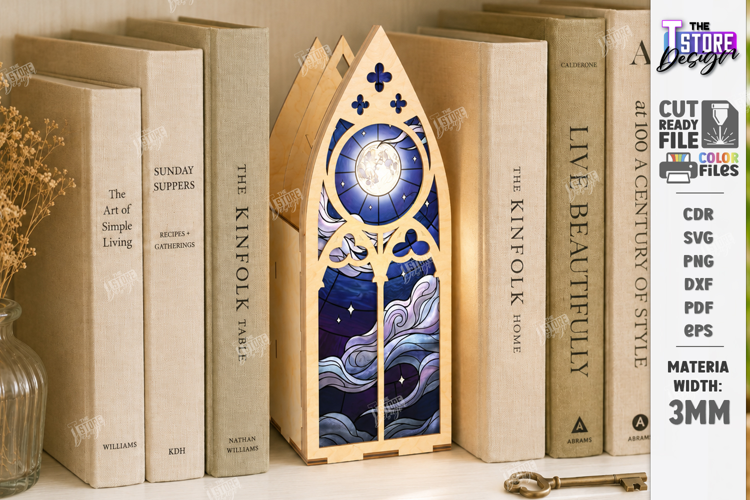 Fantasy Window Book Nook with Hidden Storage Laser Cut | CNC
