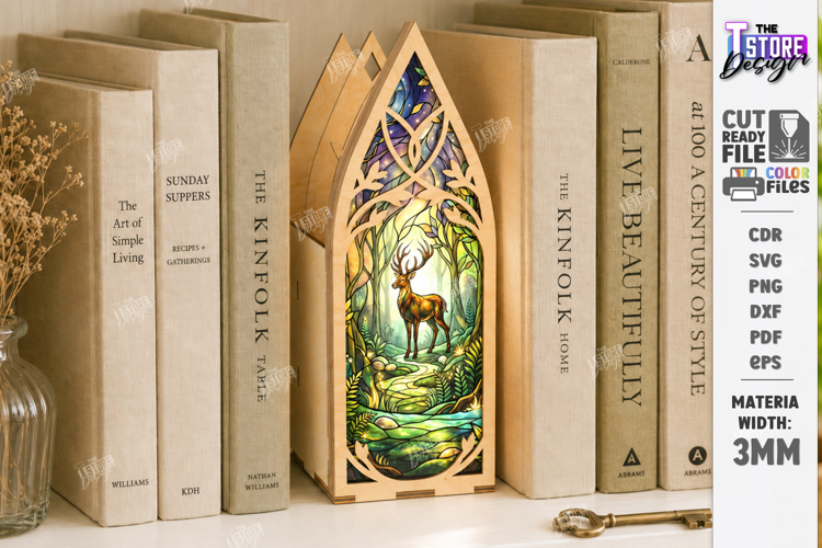 Fantasy Window Book Nook with Hidden Storage Laser Cut | CNC