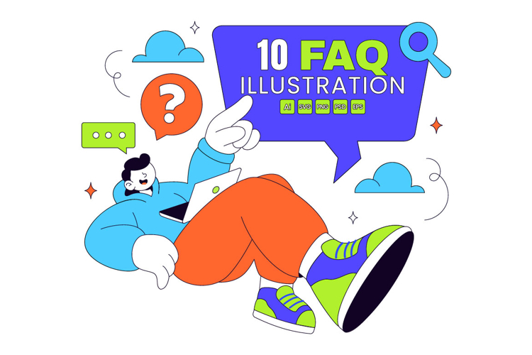 10 Frequently Asked Questions Illustration