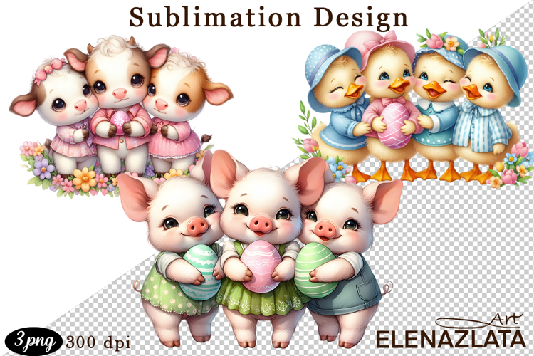 Spring animal clipart|Cute easter animals clipart