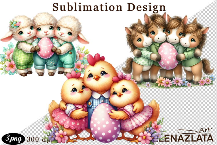 Spring animal clipart|Cute easter animals clipart