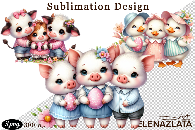 Spring animal clipart|Cute easter animals clipart
