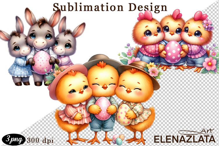 Spring animal clipart|Cute easter animals clipart