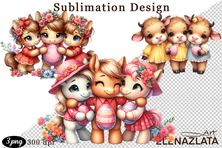 Spring animal clipart|Cute easter animals clipart