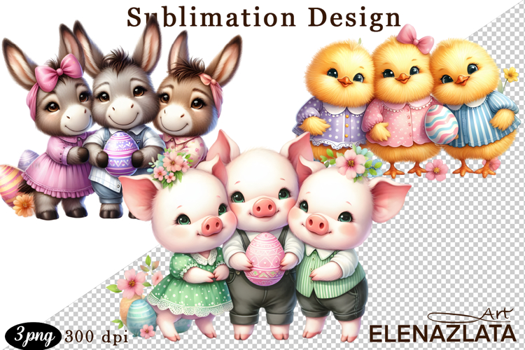 Spring animal clipart|Cute easter animals clipart