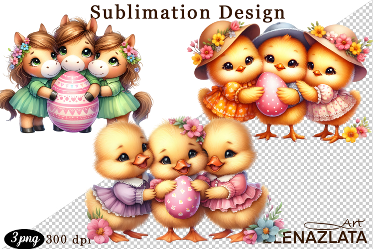 Spring animal clipart|Cute easter animals clipart