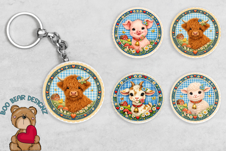 Whimsical Farm Animal Clipart